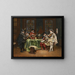 Interno con trovatori - Adolphe Alexandre Lesrel — quadro incorniciato alla parete
