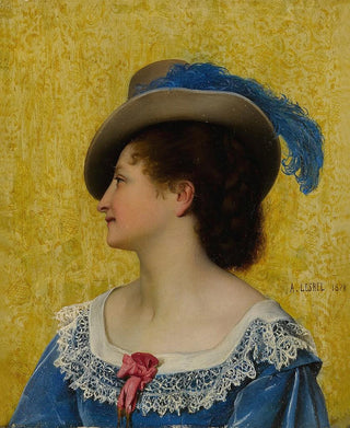 AdolpheAlexandre Lesrel - The Blue Feather.webp