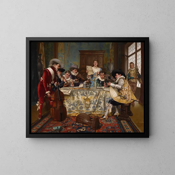 Der Übungsrecital - Adolphe Alexandre Lesrel — gerahmtes Bild an der Wand