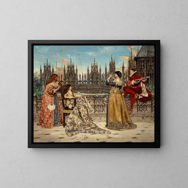 Der Rückkehr der Flotte - Adolphe Alexandre Lesrel — gerahmtes Bild an der Wand