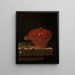 Un bol di fragole su un basamento in pietra - Adriaen Coorte — quadro incorniciato alla parete