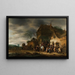 Viaggiatori fermati in una locanda di campagna - Adriaen van Ostade — quadro incorniciato alla parete