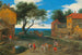 Reisende in einer Landschaft mit Gebäuden - Adriaen van Stalbemt — Ansicht des Kunstwerks