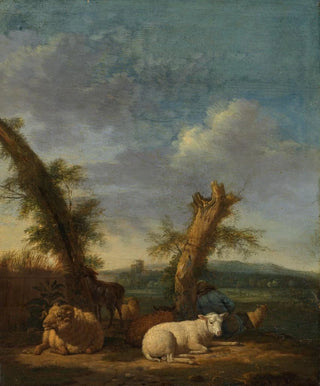 Adriaen van de Velde - Landscape with Sheep and a Sleeping Shepherd.webp