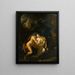 Una coppia che fa l'amore in un parco spiato da bambini - Adriaen van der Werff — quadro incorniciato alla parete