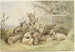 Children and goats resting near a fallen tree - Adrian Ludwig Richter — artwork view