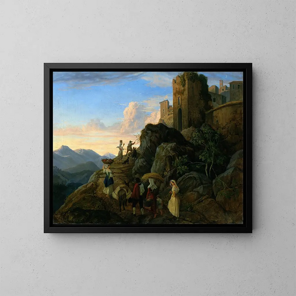 Civitella - Adrian Ludwig Richter — gerahmtes Bild an der Wand