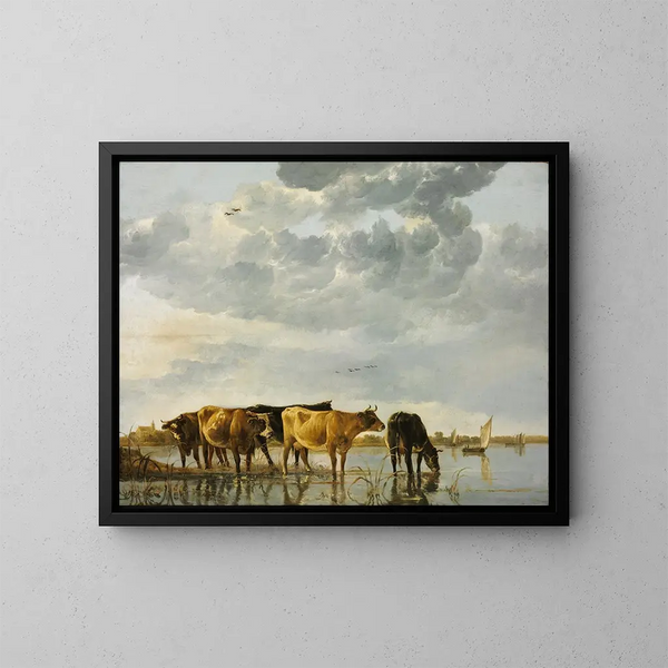 Vache dans un fiume - Aelbert Cuyp — quadro incorniciato alla parete