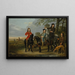 Portrait eines Reitgemäldes von Cornelis 1639-1680 und Michiel Pompe van Meerdervoort 1638-1653 mit ihrem Lehrer und Kutscher - Aelbert Cuyp — gerahmtes Bild an der Wand