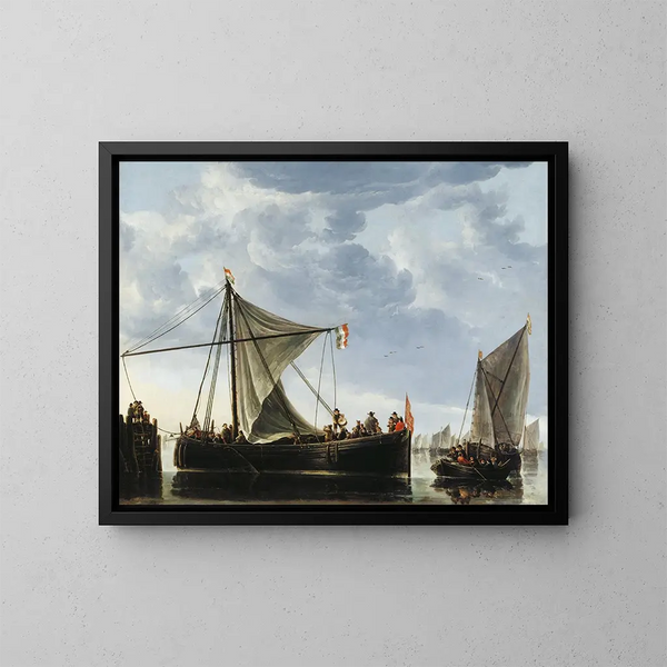 Das Passageboot - Aelbert Cuyp — gerahmtes Bild an der Wand