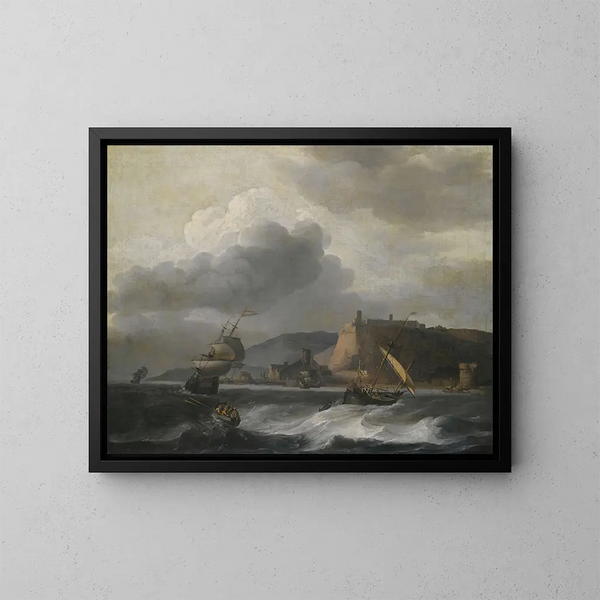 Expedition auf hoher See in unruhigen Gewässern - Aernout Smit — gerahmtes Bild an der Wand
