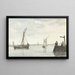 Le Phare en pierre et la jetée de Durgerdam - Aert Schouman — gerahmtes Bild an der Wand