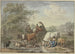 von Bergers, die Wasser durchqueren, mit einer Kutsche, rechts eine Schäferin, die sich die Füße wascht, neben einer weißen Kuh - Aert Schouman — Ansicht des Kunstwerks
