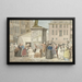 Platz mit Mönchen und Nonnen während der Revolution in Belgien am 20. Oktober 1787 - Aert Schouman — gerahmtes Bild an der Wand
