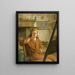 Portrait eines Malers, vielleicht des Künstlers selbst - Aert Schouman — gerahmtes Bild an der Wand