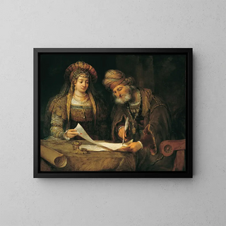 Aert de Gelder - Ester y Mardoqueo escribiendo la primera carta del Purim.webp
