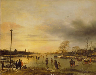 Aert van der Neer - A Skating Scene.webp