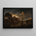 Un Canale alla Luce della Luna - Aert van der Neer — quadro incorniciato alla parete