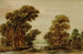 Landschaft mit Fluss, Bäume, Figuren und Cottage in der Nähe einer Brücke - Aert van der Neer — Ansicht des Kunstwerks