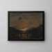 Incendio ad Amsterdam di notte - Aert van der Neer — quadro incorniciato alla parete