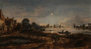 Aert van der Neer - River View by Moonlight.webp