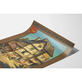 Affiche Bayeux vintage – Excursions en Normandie