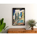 Poster Coutances vintage – Cattedrale e mercato