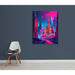 Moscow Cyberpunk Poster — displayed in an interior
