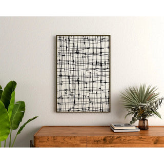 Affiche design noir et blanc - Lignes Éthérées