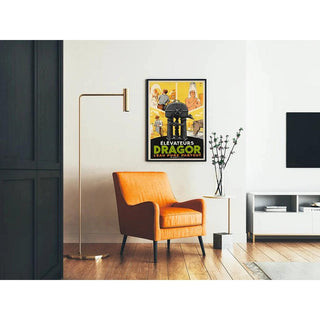 Affiche publicitaire vintage - Élévateurs Dragor