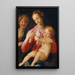 Jungfrau mit Kind mit dem jungen Johannes dem Täufer - Agnolo Bronzino — gerahmtes Bild an der Wand