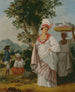 Eine kreolische Antilliane begleitet von ihrem schwarzen Diener - Agostino Brunias — Ansicht des Kunstwerks