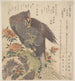 Eagle on a rock with blooming azaleas - Kubo Shunman — artwork view