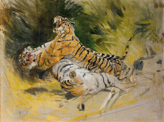 Aim Morot - Two tigers fighting.webp