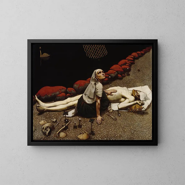 Die Mutter von Lemminkäinen - Akseli Gallen-Kallela — gerahmtes Bild an der Wand