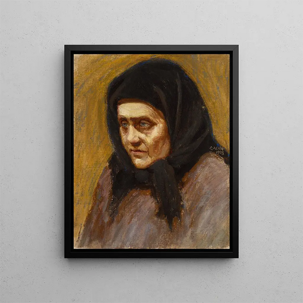 La Femme au foulard noir - Akseli Gallen-Kallela — quadro incorniciato alla parete