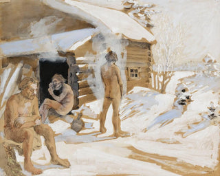 Akseli GallenKallela - Outside The Sauna.webp