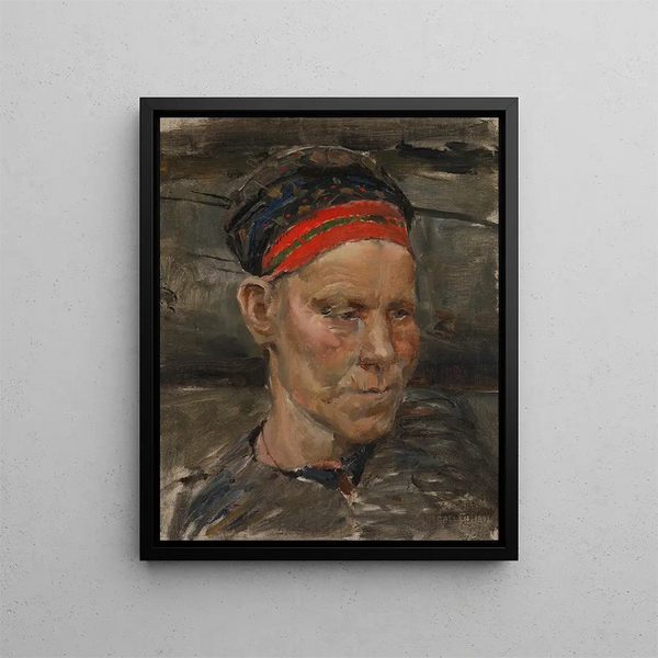 Ritratto di una donna careliana - Akseli Gallen-Kallela — quadro incorniciato alla parete