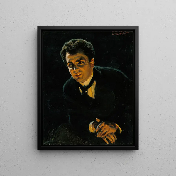 Ritratto dell'attore tedesco Rudolf Rittner - Akseli Gallen-Kallela — quadro incorniciato alla parete
