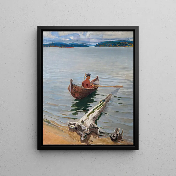 Rameur sul lago - Akseli Gallen-Kallela — quadro incorniciato alla parete