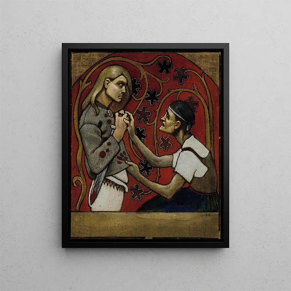 The Fratricide - Akseli Gallen-Kallela — quadro incorniciato alla parete