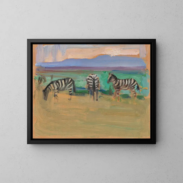 Zèbres - Akseli Gallen-Kallela — quadro incorniciato alla parete