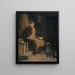 Ein alter Mann ruht sich aus - Albert Anker — gerahmtes Bild an der Wand