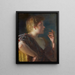 Un ritratto di una giovane donna - Albert Besnard — quadro incorniciato alla parete
