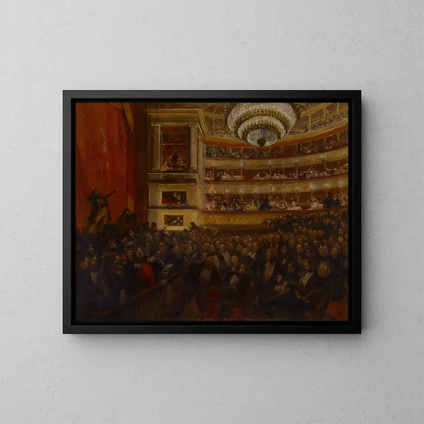 La première d'Hernani avant la bataille - Albert Besnard — gerahmtes Bild an der Wand