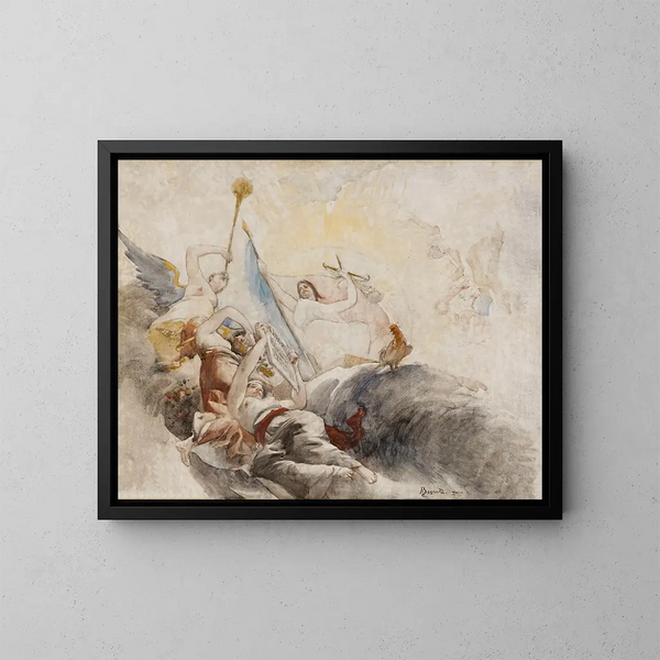 Der Triumph der Republik - Albert Besnard — gerahmtes Bild an der Wand