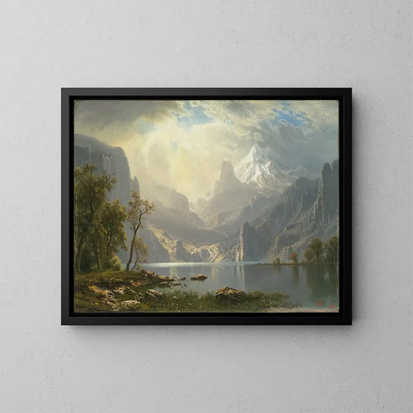 Nei Sierras - Albert Bierstadt — quadro incorniciato alla parete