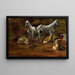 Studio di cavalli selvaggi - Albert Bierstadt — quadro incorniciato alla parete