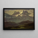 Sommerlicher Schneefall auf den Gipfeln oder Schneebedeckte Berge - Albert Bierstadt — gerahmtes Bild an der Wand