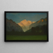 Vue du parc du Glacier ou Coucher de soleil sur le pic - Albert Bierstadt — gerahmtes Bild an der Wand